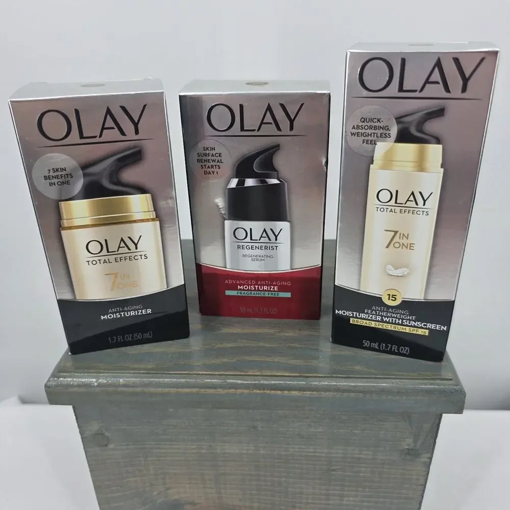Olay Lot of 3: Total Effects 7 In 1, 7 in 1 SPF 15, Olay Regenerist Moisturize